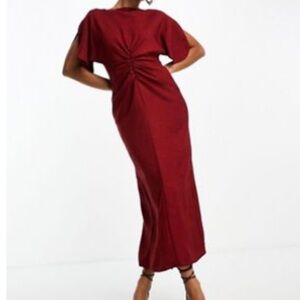 ASOS linen midi dress